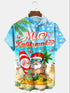 Men's Christmas Funny Graphic Short Sleeve Hawaiian Shirt
